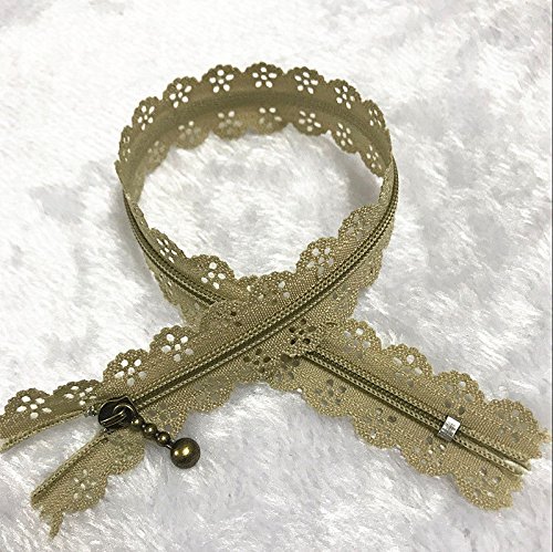 WKXFJJWZC 40Pcs Novelty 12inch Lace Closed End Zippers Nylon for Purse Bags for DIY Sewing Tailor Craft Bed Bag (20/Color) (12 inch)
