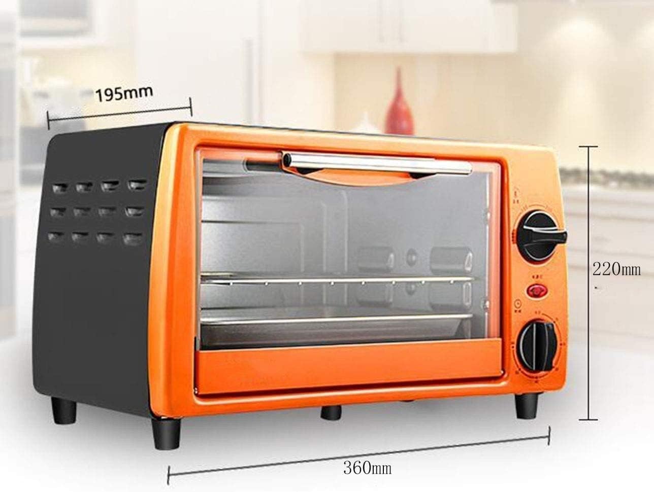 Elektryczny piekarnik toster, mini piekarnik elektryczny do użytku domowego 11-litrowa taca do pieczenia przenośna taca na biurko regulowana regulacja temperatury timer mini piekarniki