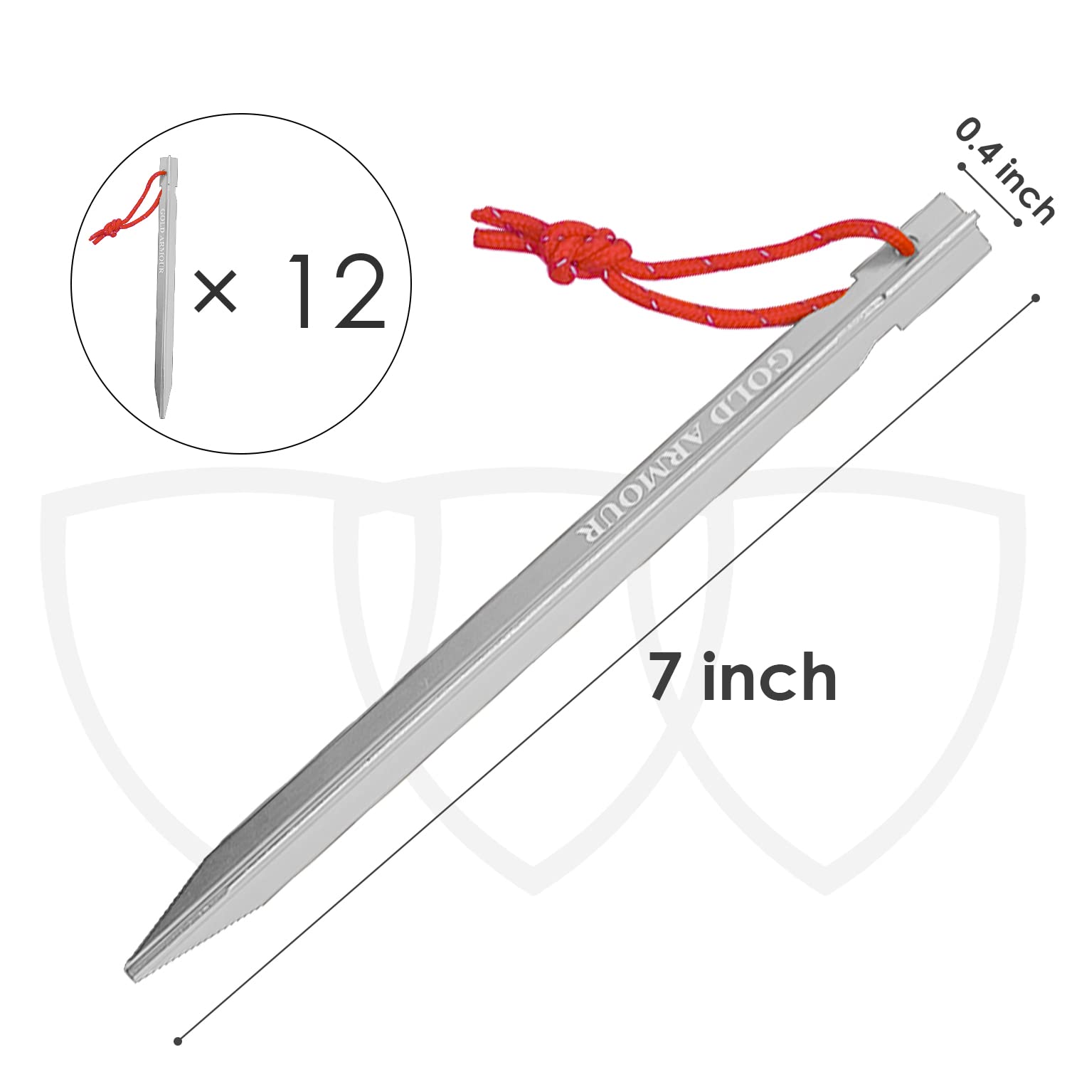 Gold Armour Tent Stakes - 12 Pack -3