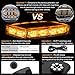 ASPL [Upgraded 5] 48LED Roof Top Strobe Lights, High Visibility Emergency Safety Warning LED Mini Strobe Light bar with Magnetic Base for 12-24V Snow Plow, Trucks, Construction Vehicles (Amber)