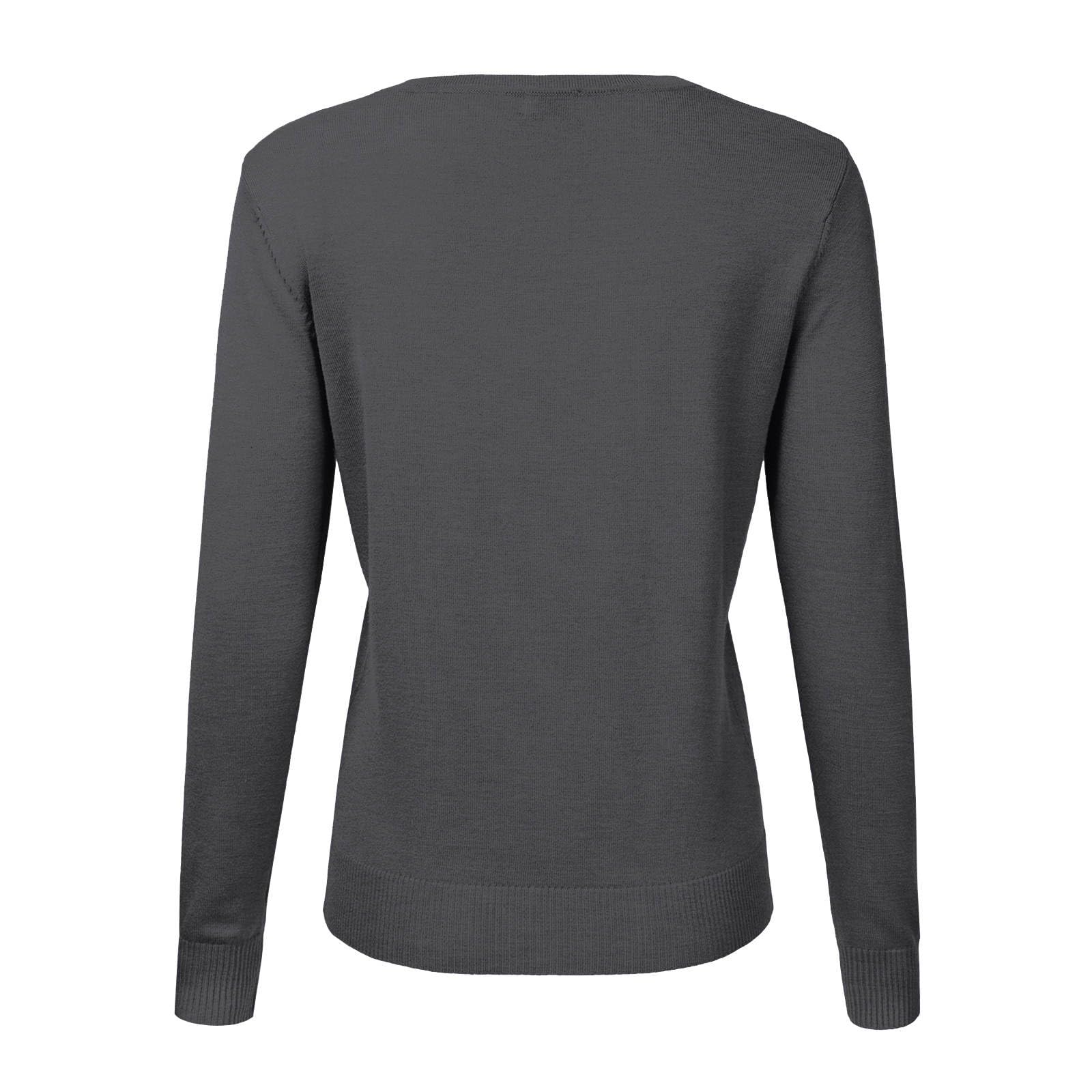 Generisch Cardigans para mujer elegante e informal bolero para tops vestido cárdigan de verano manga larga suéter de punto estrecho transpirable con botones chaqueta camisa con cuello en V ligero