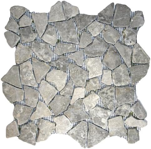 Stone Grey Mosaic Tile 1 sq.ft. (Mesh Mounted)