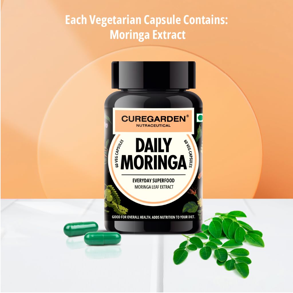 Curegarden Daily Moringa Leaf Extract 900mg for Immunity, 60 Veg Caps — Amazon image 2