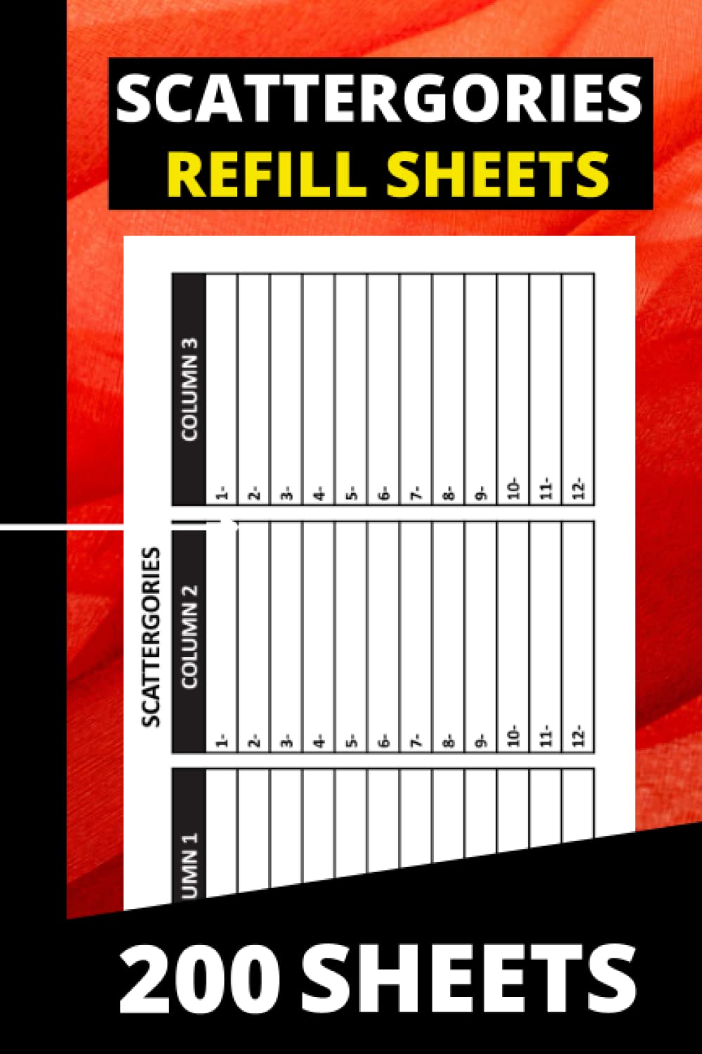 Scattergories Refill Sheets: Scattergories game Score Record Keeper Pads for Scorekeeping