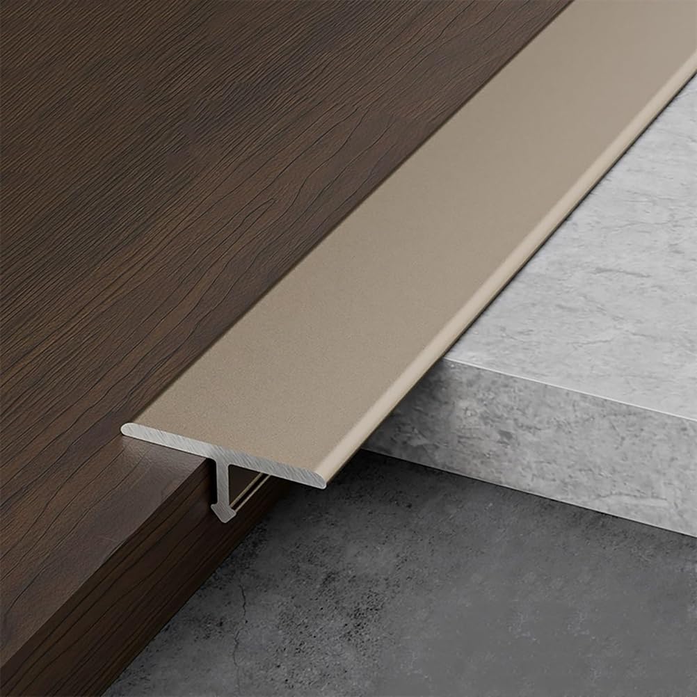 3PCS Aluminum T Molding Floor Transition Strip 90cm Door & Tile Edge Trim Durable Transition for Carpet to Tile Perfect for Wood Vinyl Laminate FloorsRose Gold Finish 8mm Width