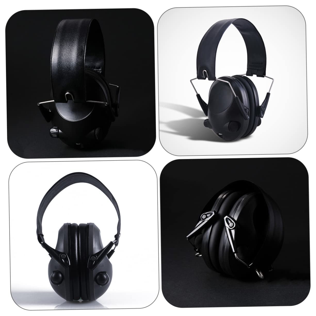 Cuffie Antirumore Elettroniche per Tiro 21 Db Nero Abs | Archetto Regolabile, Funzione Pickup Sonora, Uso Prolungato, Confezione 1 Pezzo