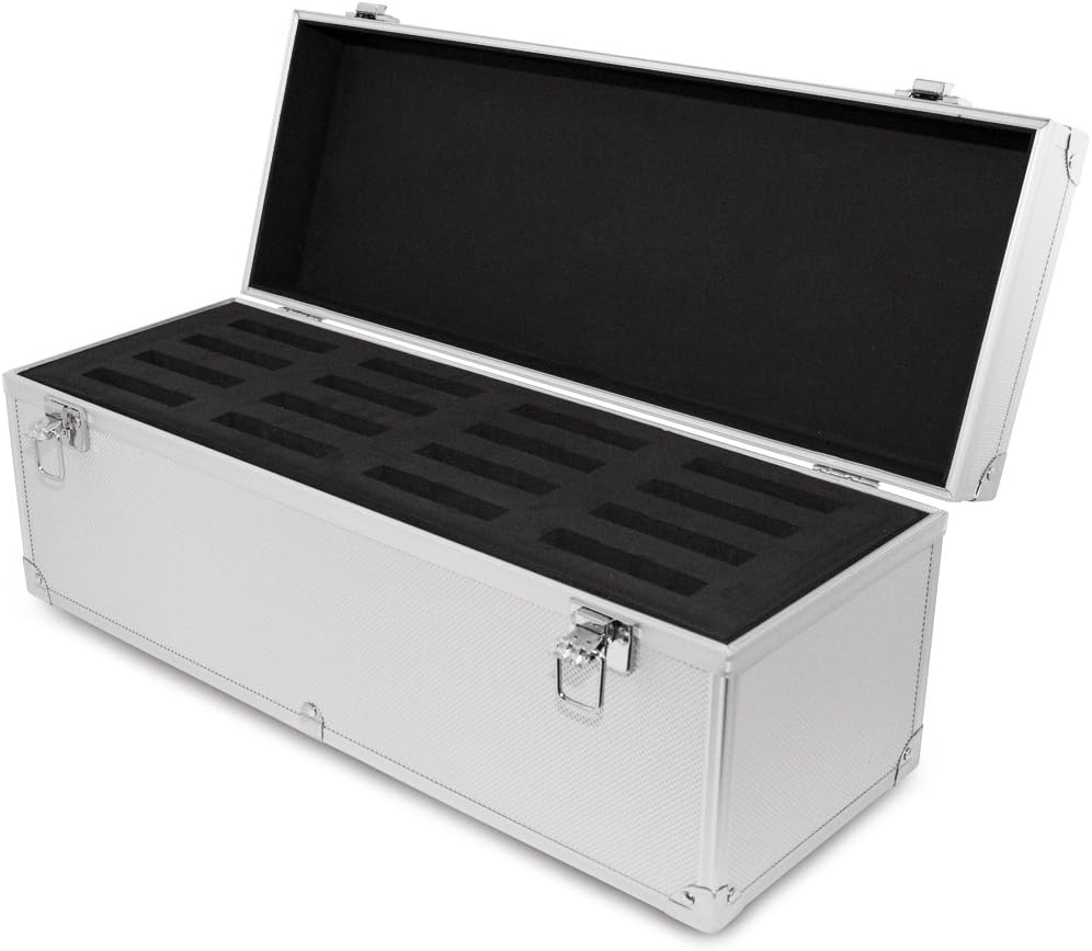 Ineo I-NC25 16 x 2.5-inch SSD/HDD Hard Drive Protective Storage Carrying Box Rugged Aluminum Dust Proof Shock Proof