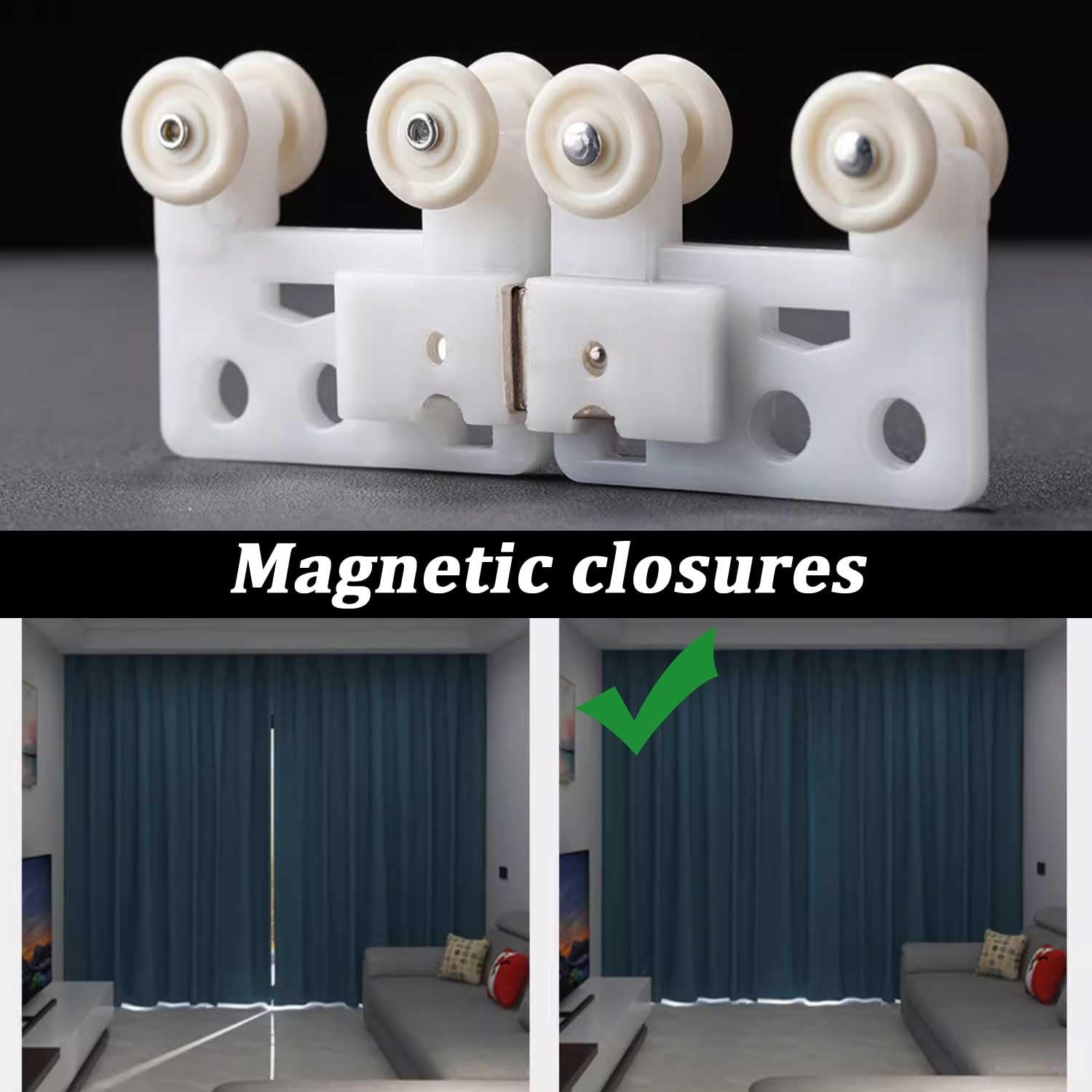 Silent Sliding Rail Wandmontierte Doppelschiene Gardinenschiene Vorhangschiene 2-läufig Komplettset mit Zubehör for Vorhänge Fenster Balkon Büros Hotels(3.2m(10.5ft))