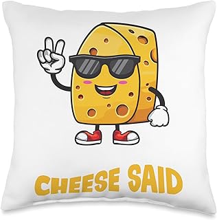 Funny Cheese Cheesy Foodie Lovers Cool Joke Throw Pillow