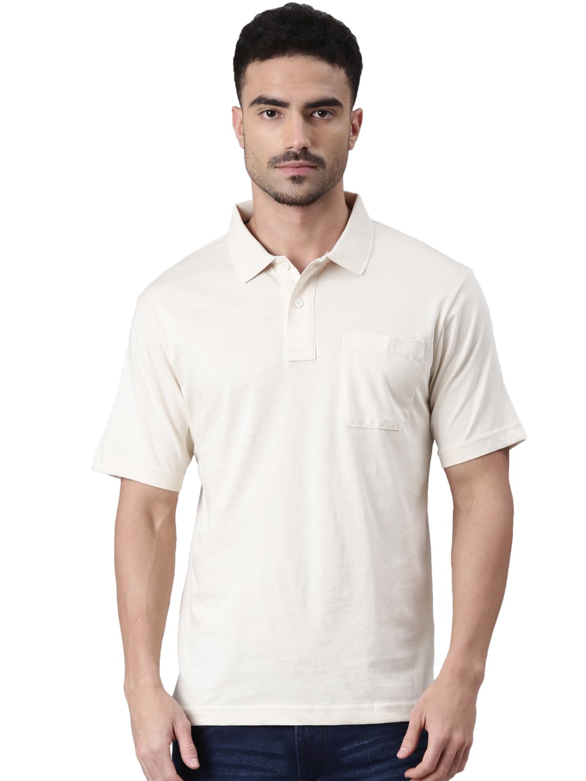 classic polo Men's Half Sleeve Polo Neck Authentic Fit Solid Cotton T-Shirt-picture-7