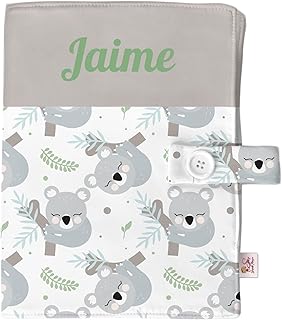 SAQUITOMAGICO Portapañales para bebé Personalizado.Varios modelos.Regalo recien nacido.Organizador para documentos,cremas,toallitas para viajes. (KOALA)