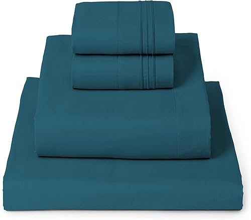 Mellanni Juego de sábanas y fundas de almohada de la colección icónica de 4 piezas, extra suaves, refrescantes, bolsillo profundo de hasta 16 Mellanni Juego de sábanas y fundas de almohada de la colección icónica de 4 piezas, extra suaves, refrescantes, bolsillo profundo de hasta 16