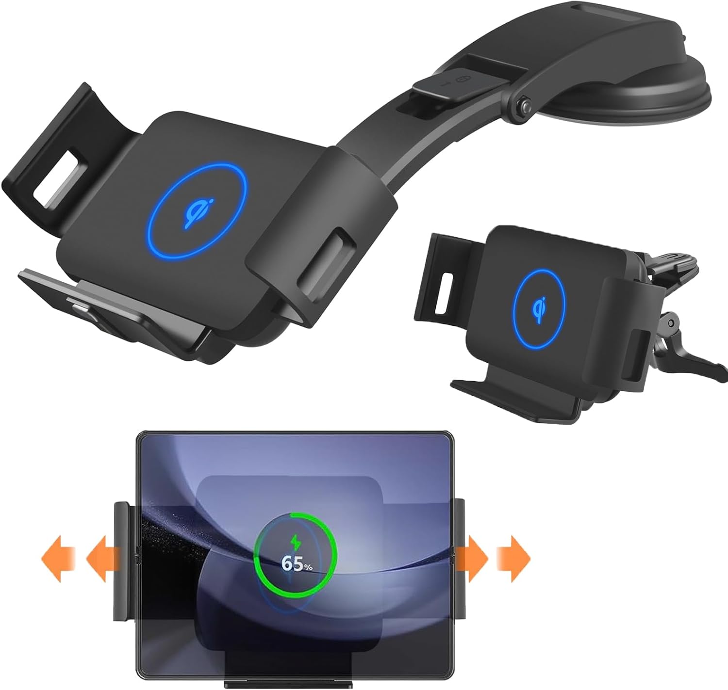 Lopnord Z Fold 5 Car Mount, Wireless Car Charger Mount Compatible with