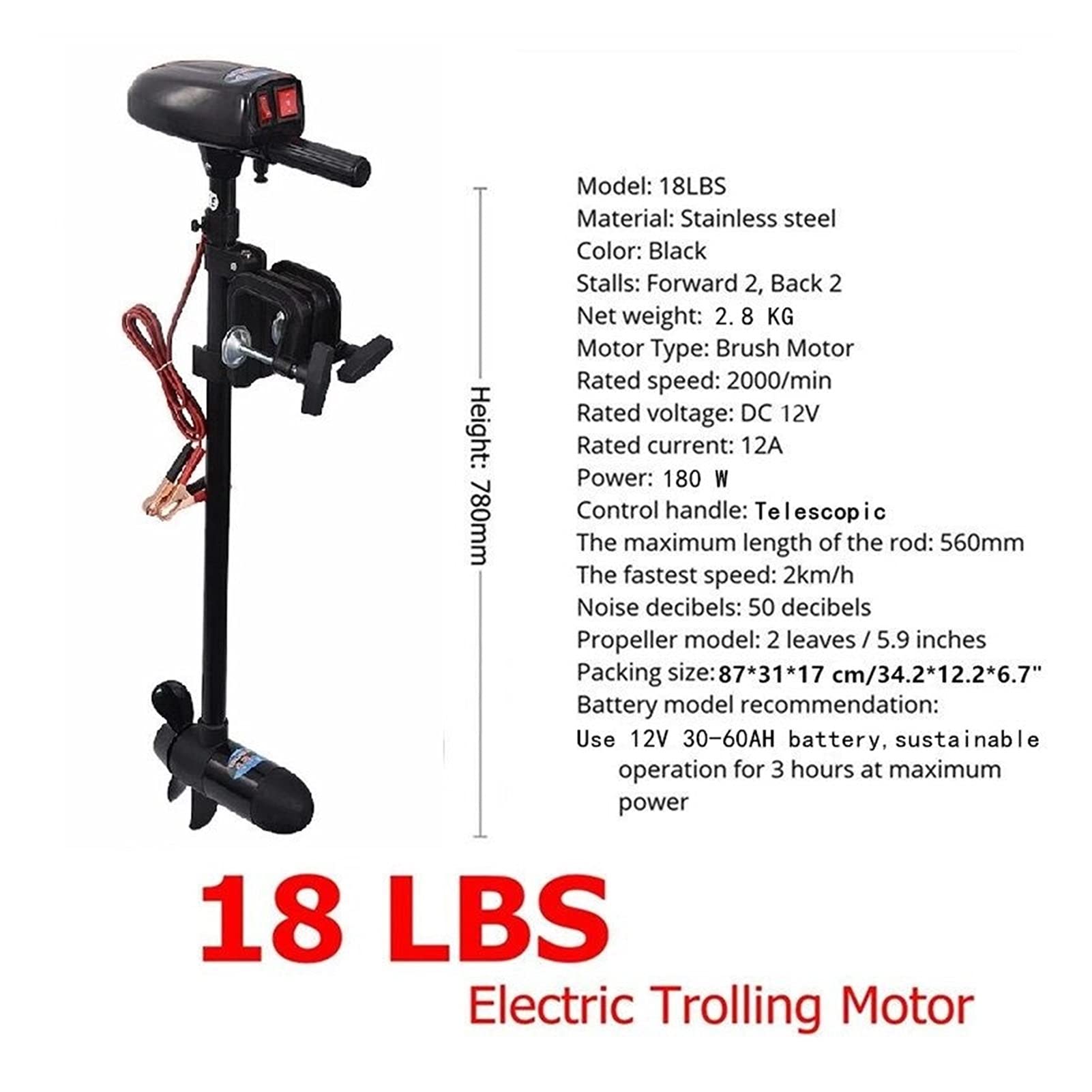 18. LIBBRE 12 V. Trasferimento Elettrico Trasbrottatore del Motore Gommone Gommone del Motore Canoa Dinghy Thrust