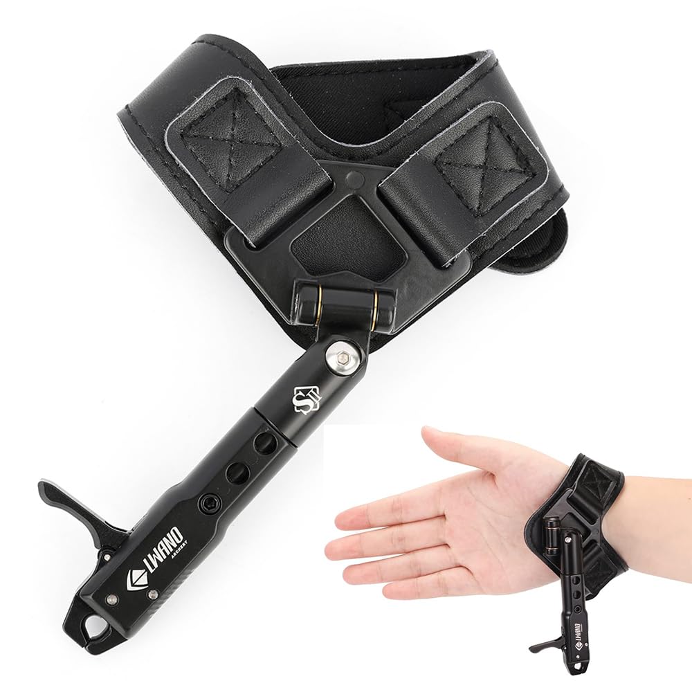 SHARROW Archery Compound Bow Release Aids Trigger with Foldable Design (Black)