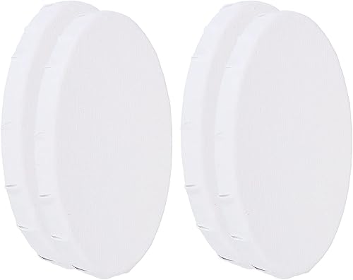 Miniatura 1 de PATIKIL Paneles de lienzo para pintura paquete de 4 paneles de 8 x 12 pulgadas marco de madera ovalado en blanco para acrílico óleo pintura de