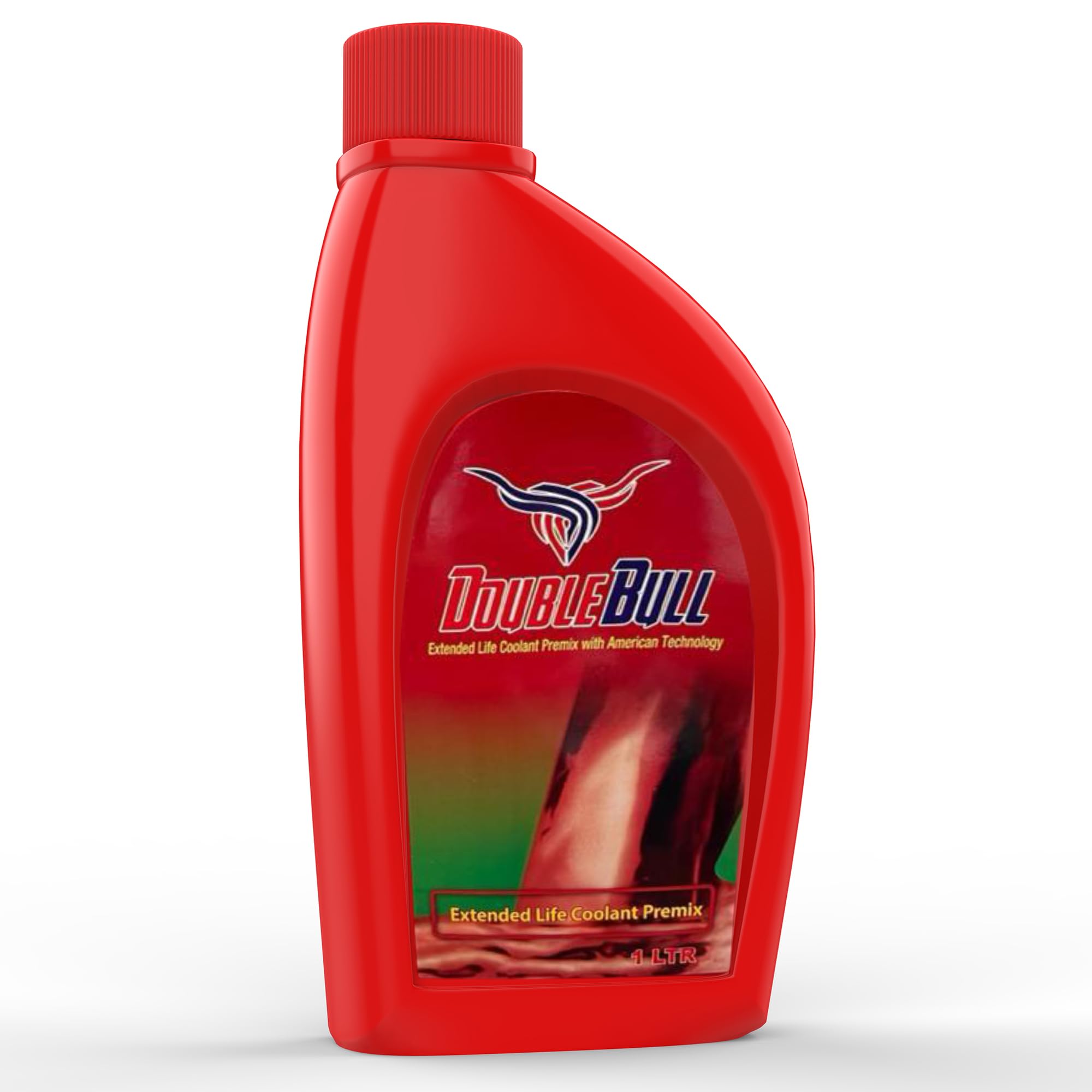 Double Bull Premium Engine Coolant - Overheat Protection Extended Life Coolant, High Heat Resistance, Anti-Freeze for GCC Cars, Ideal for Routine Maintenance and Long Road Trips (Red)