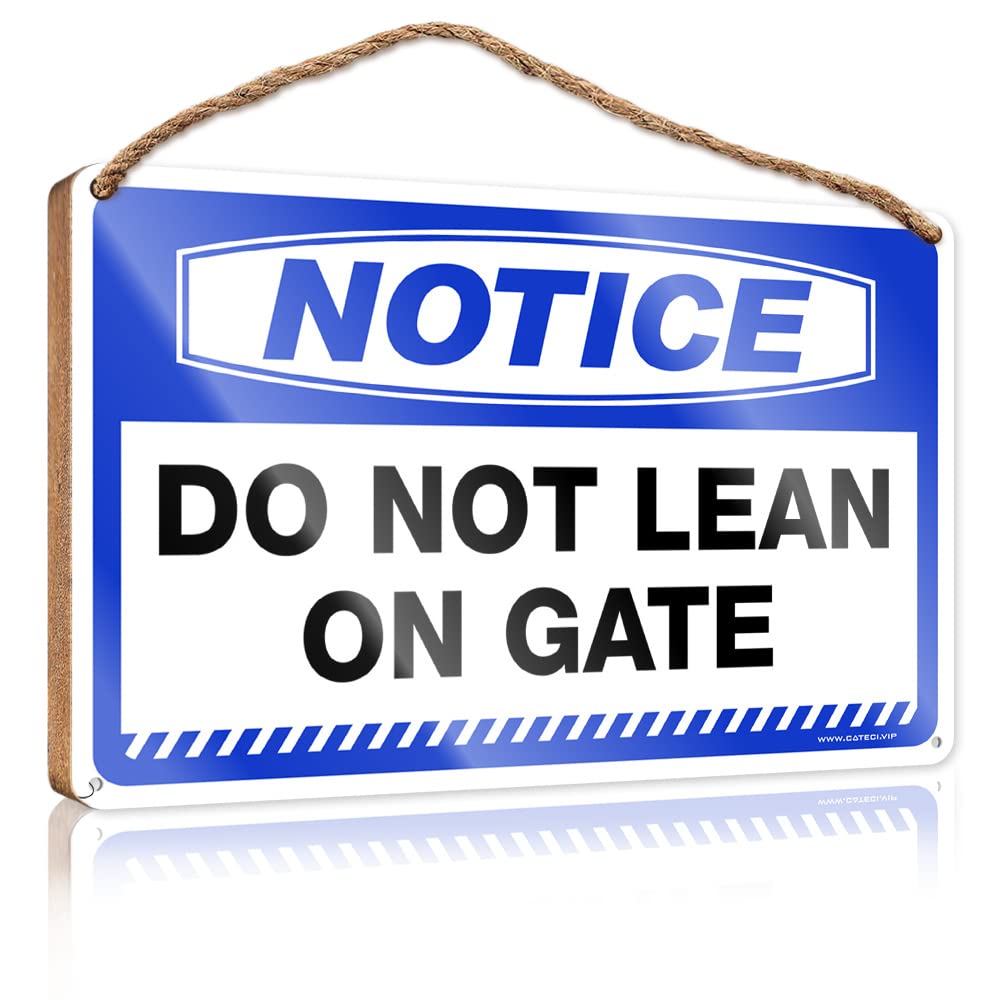 Door Decorations Hanging Outdoor Notice Do Not Lean On Gate Wooden Sign Personalized Front Door Sign Front Door Sign Plaqu(20X30CM)