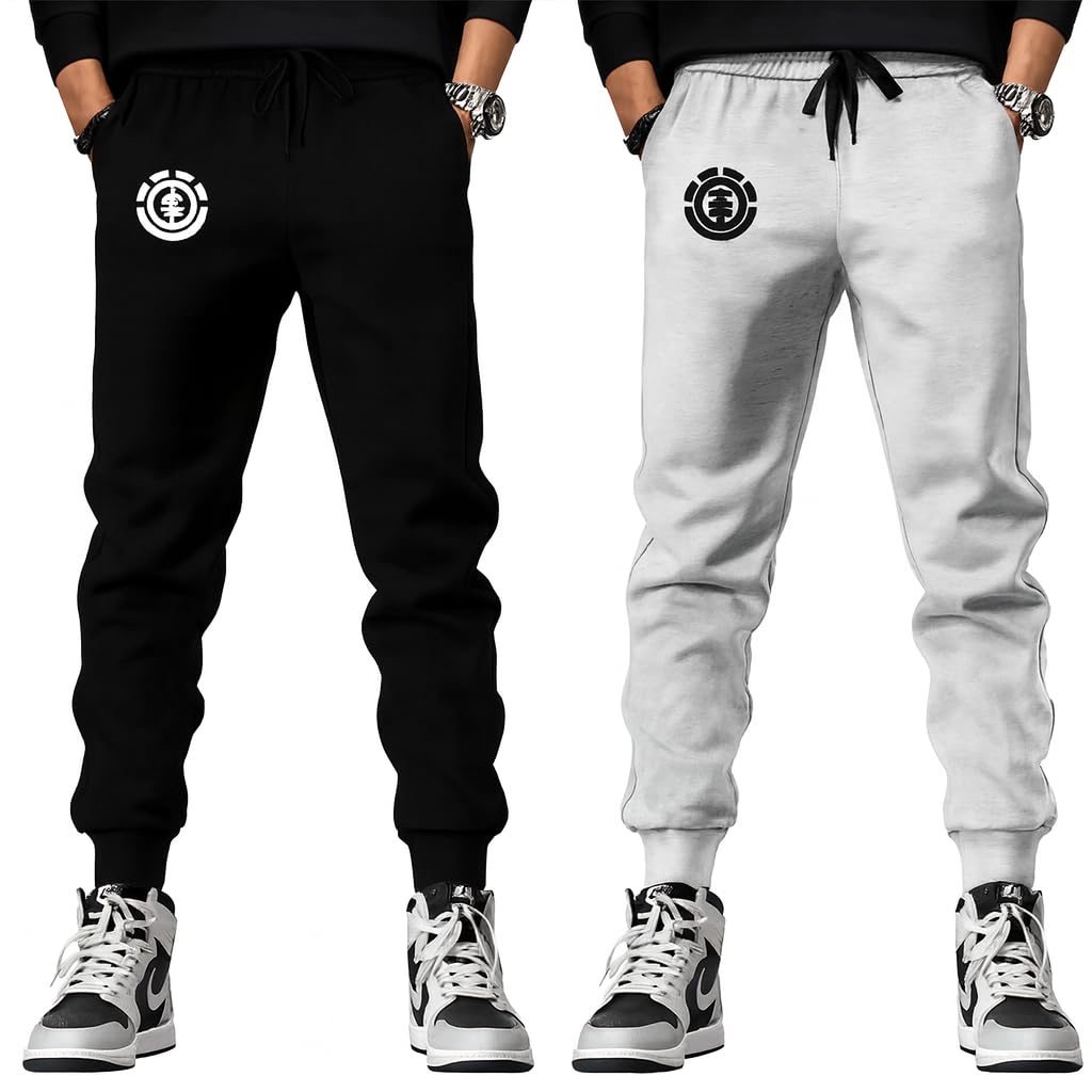 riksaw Track Pants for Men || Activewear Pants || Men’s Joggers || Polyester with 2 Side Pockets || Casual Trousers || Stretchable (Sports | Gym | Yoga) (L30 Pack of 2)-picture-48