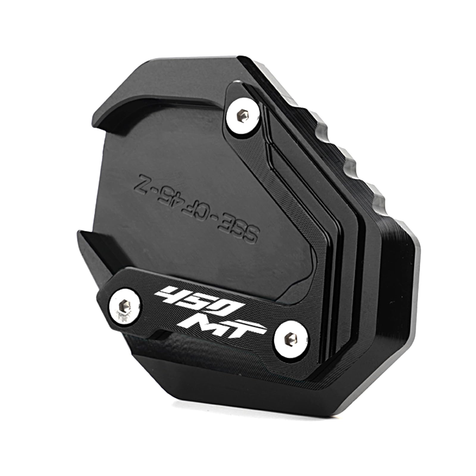 Para CF&MOTO 450MT MT450 CF 450mt 450 mt 2024 2025 Accesorios para moto Caballete Lateral Caballetes Placa ampliada Plataforma (Negro)