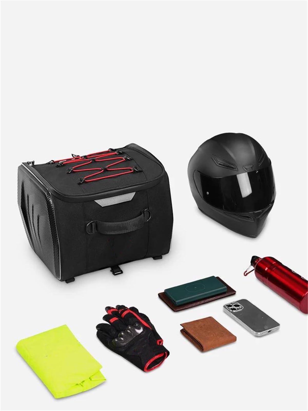 Estuche de Viaje Bolsas para Sillín De Motocicleta, para, Bolsa Trasera para La Mayoría Los Portaequipajes(Vert)