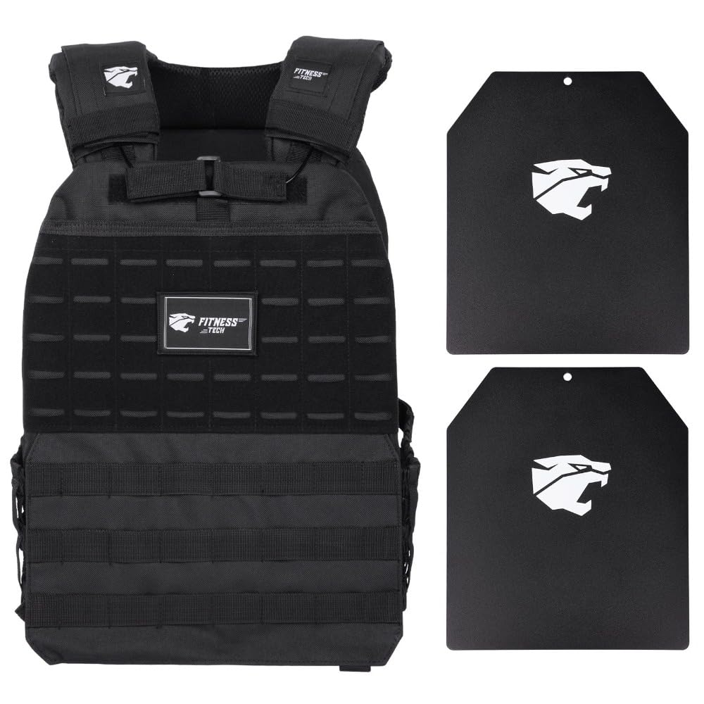 Chaleco Lastrado de 8?kg con Placas Incluidas – Entrenamiento de Fuerza y Cardio – Transpirable y Ajustable – Chaleco de Peso Fitness Tech (Color: Negro/Tierra/Verde) (Negro)