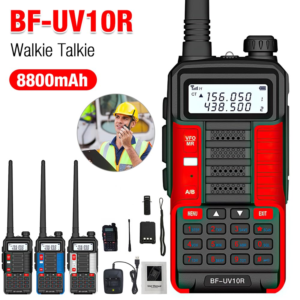 Do radia BaoFeng UV-10R Walkie Talkie, dwupasmowe ręczne Walkie Talkie, wyświetlacz LED o wysokiej wydajności Walkie Talkie do użytku na zewnątrz (niebieski)