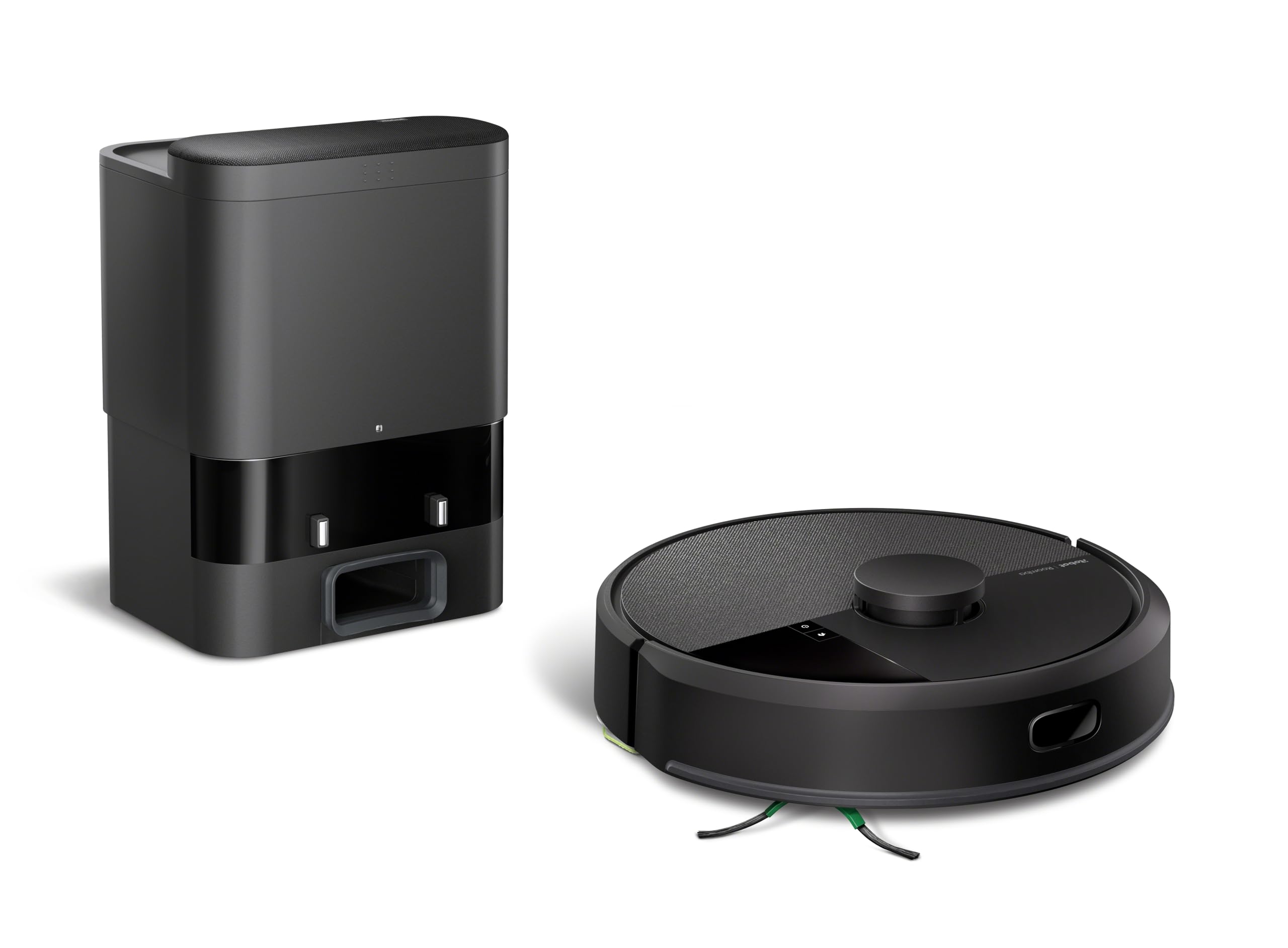 iRobot Robot Roomba 105 Combo + Stazione Autosvuotamento, Robot Aspirapolvere Lavapavimenti, Navigazione ClearView LiDAR, Rileva Tappeti/Moquette, Pulizia Mirata, Controllo tramite App, Nero