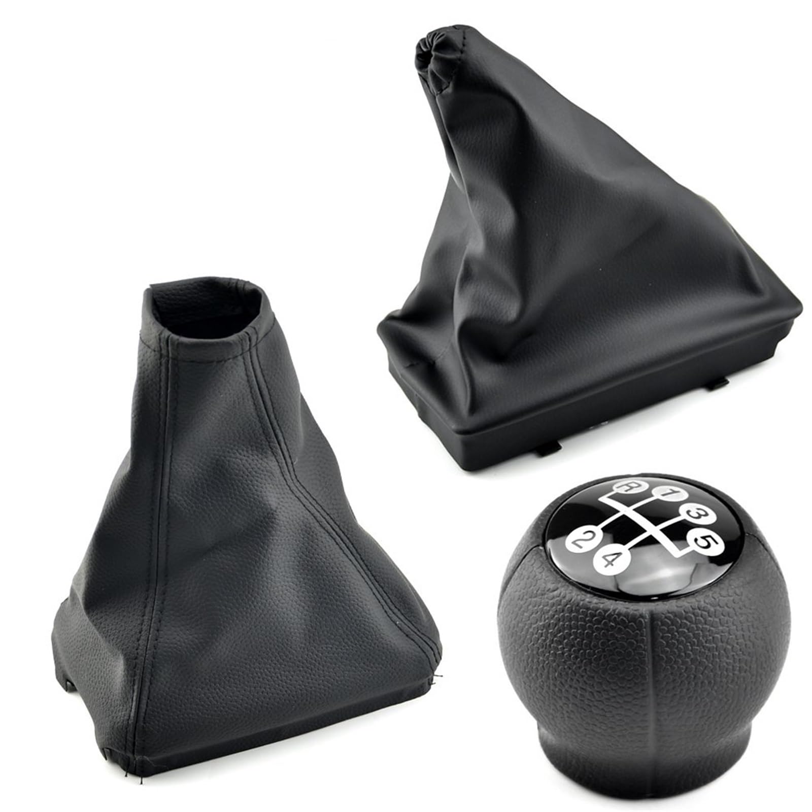 HSUKIHO Car Shift Knob Cover for OPEL for Corsa C for TIGRA B for Combo C Car Handbrake Gear Shift Knob Shifter Gaiter Boot(Combo 3Pcs)