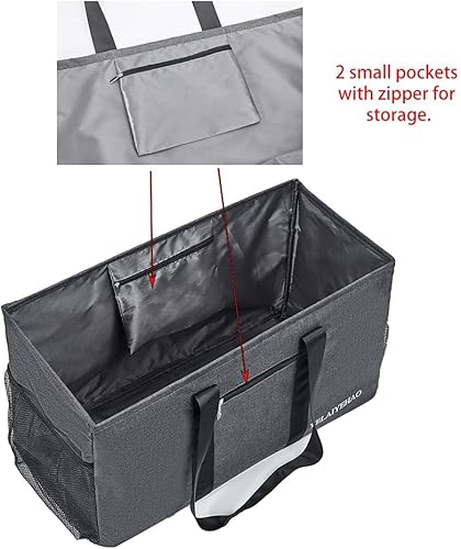 Miniatura 7 de Bolsa grande de utilidad, plegable para almacenamiento, piscina, playa, compras, picnic, lavandería, gimnasio y equipaje