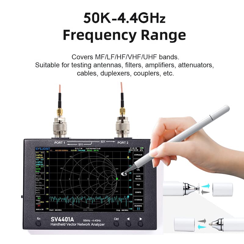 Image of SV4401a 7 inch Touch LCD 50khz 4.4ghz Vector Network Analyzer hf VHF uhf Antenna Analyzer Update from nanovna vna