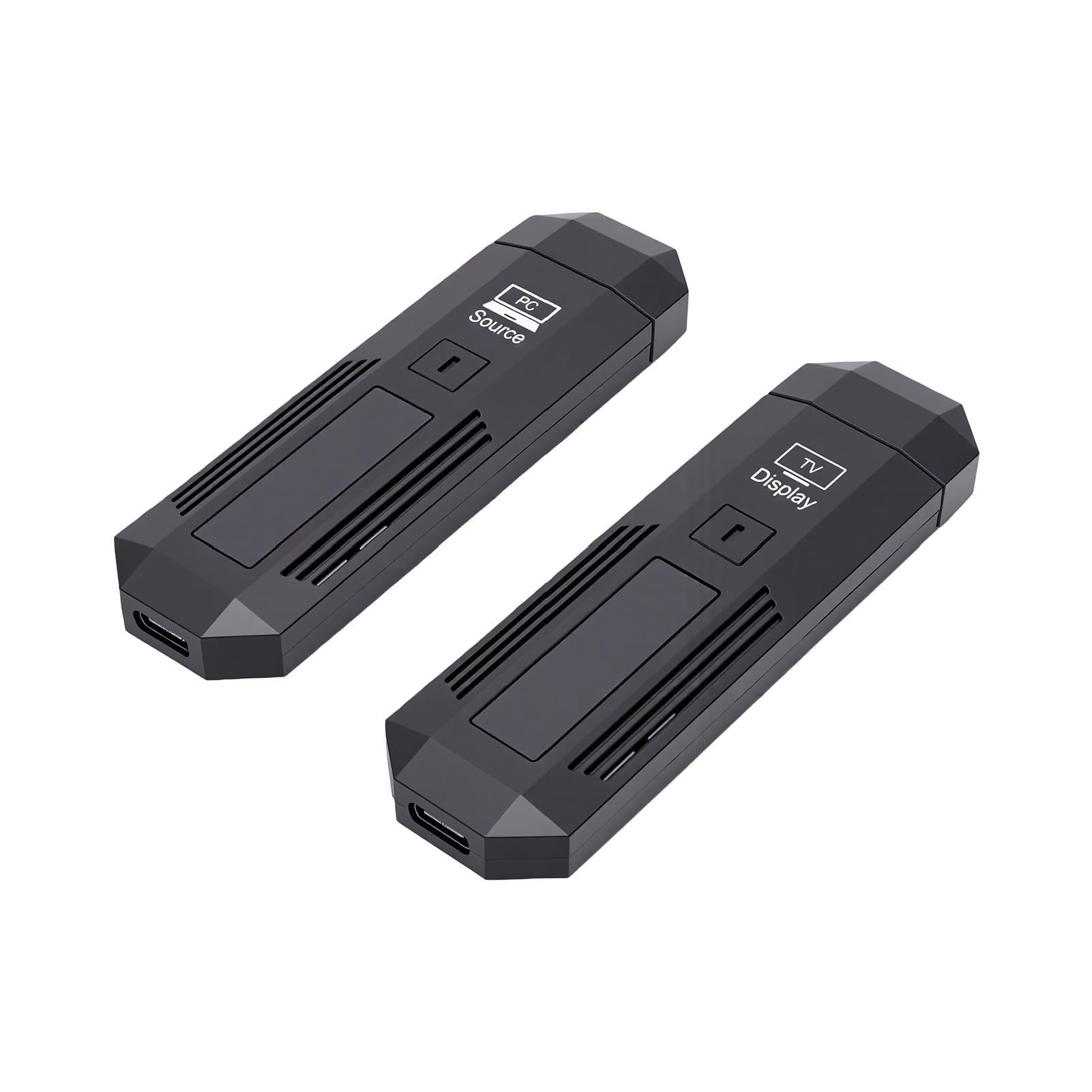 Annadue Ricevitore Trasmettitore Video Wireless Interfaccia Multimediale | Materiale ABS, Doppia Banda 2.4G/5.8G, Plug and Play per Laptop, TV Box, Proiettore