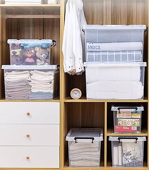 プラスチック特大サイズの収納ボックス厚めの収納ボックス特大サイズの家庭用衣類収納 Amazon｜収納ボックス 衣装ケース ふた付き 丈夫 頑丈 取り外し