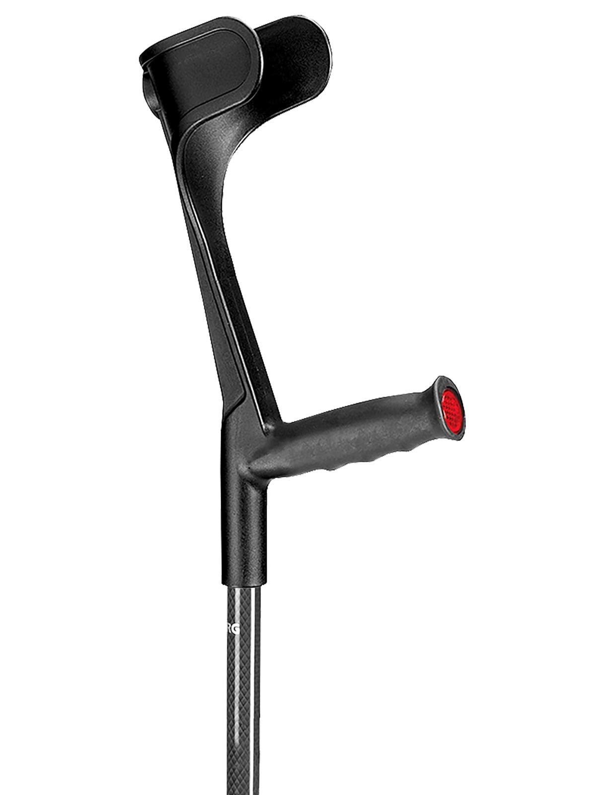 Ossenberg KLASSIKER aus Carbon in schwarz mit Ergo Softgriff inkl. SAFETY FOOT als Paar