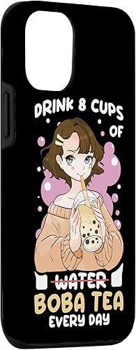 Miniatura 6 de Funda de anime para iPhone 11 Pro Max Drink 8 tazas de té Boba todos los días divertida de tapioca Tea Anime