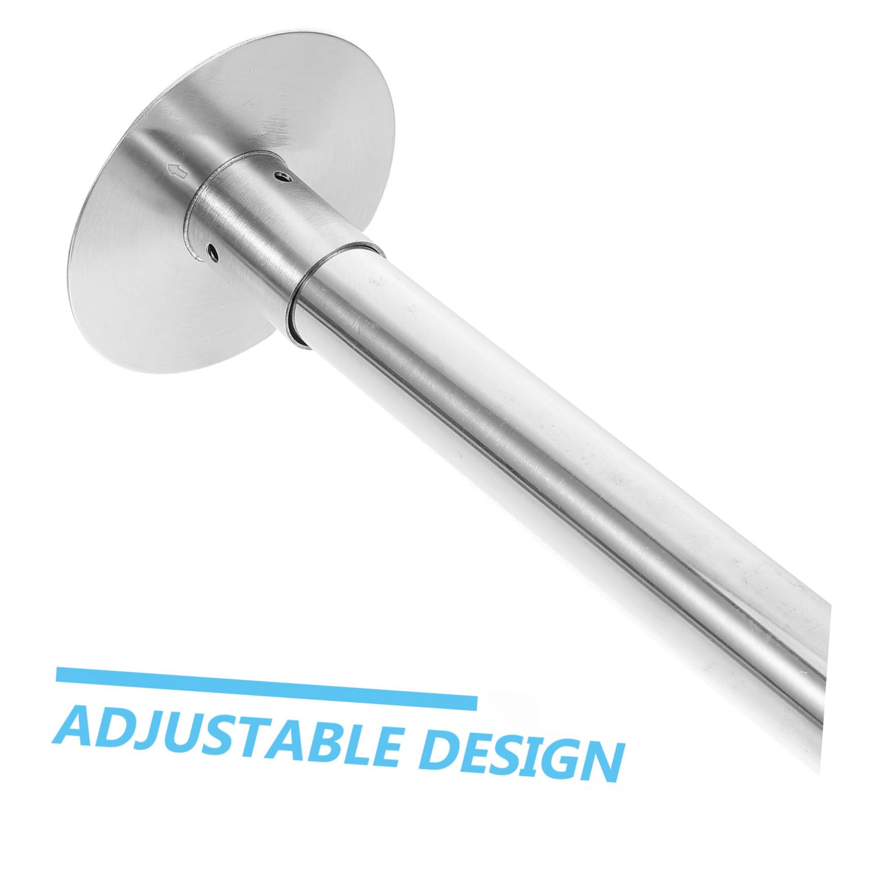 Mobestech Varilla Telescópica Curva de Inoxidable Barra de Cortina de Ducha Extensible para Esquina para Baño
