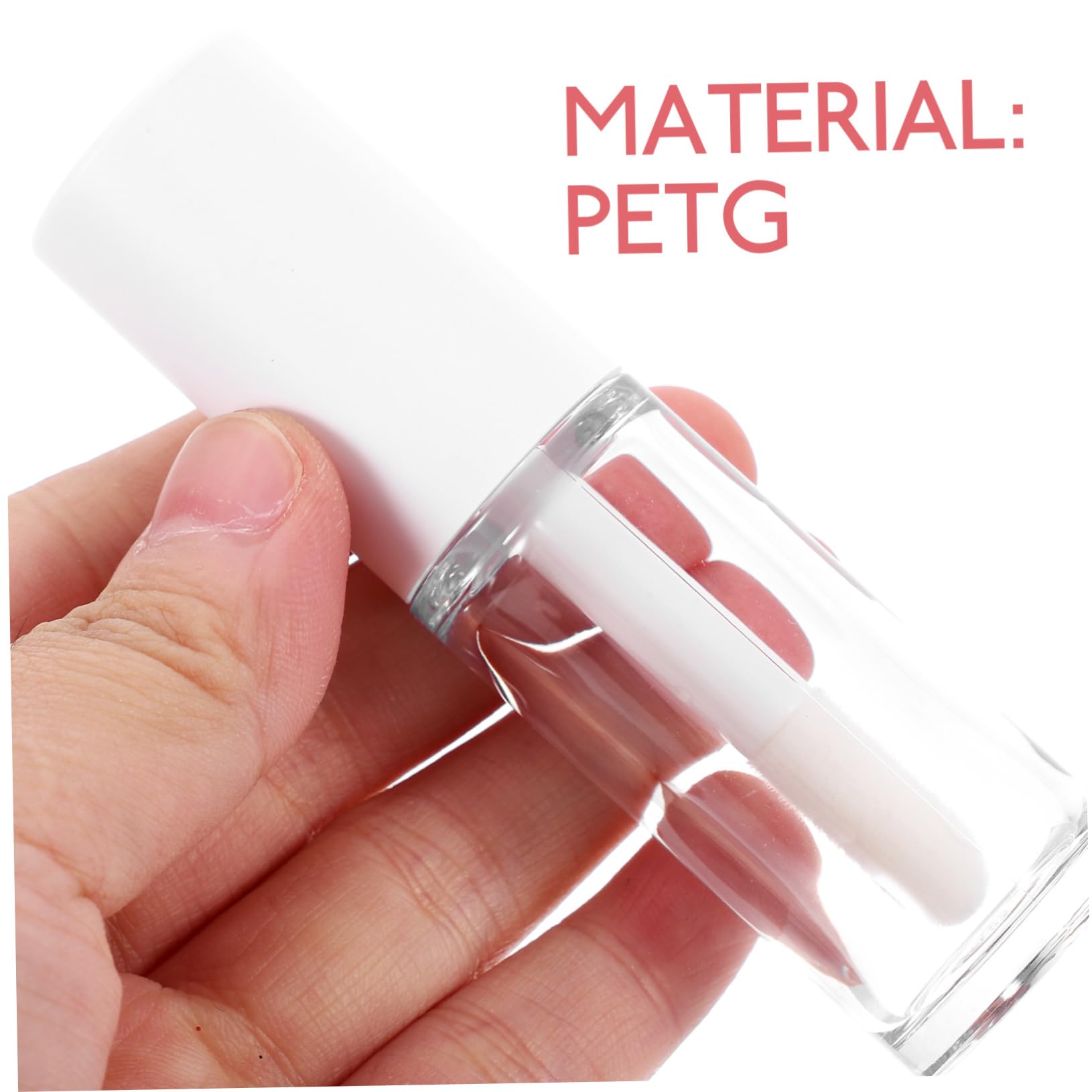 Tubi per Lucidalabbra 10ml Petg con Bacchetta 15 Pezzi | Bianco, Chiusura Ermetica Anti-perdita, Portatile e Ricaricabile, per Viaggio e Fai da Te