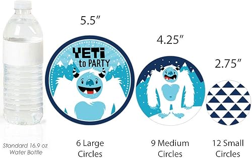 Miniatura 3 de Big Dot of Happiness Yeti to Party – Abominable Snowman Party Giant Circle Confetti – Grande 27 unidades