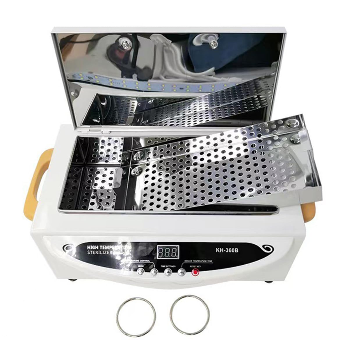 Sterylizator wysokotemperaturowy 220°C, przenośny sterylizator termiczny, sterylizator do paznokci z timerem, do medycyny, stomatologii, tatuażu, manicure