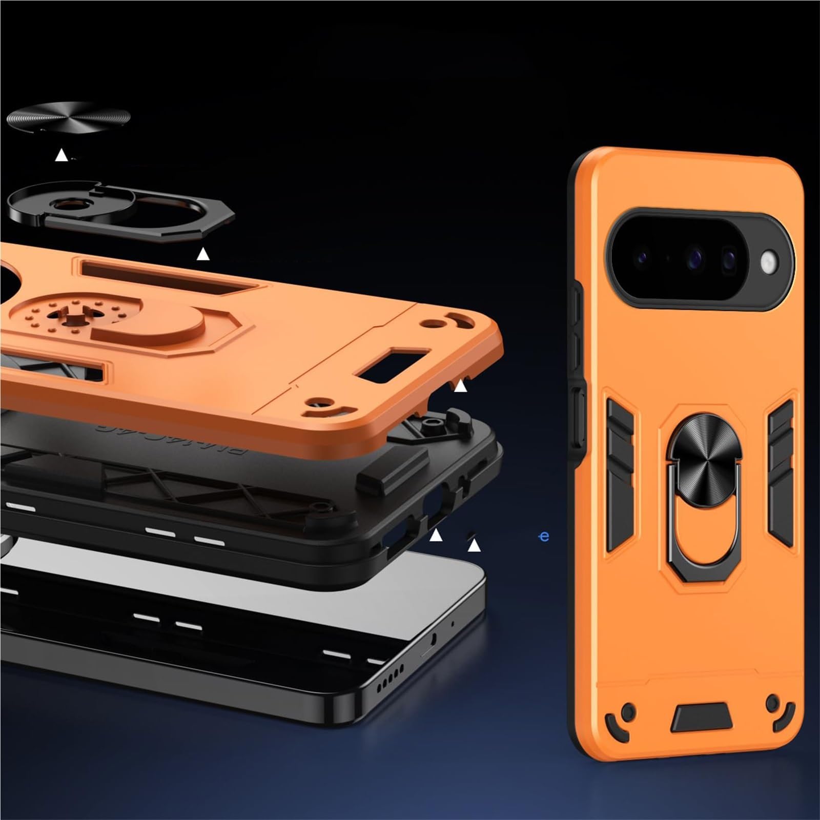 Generico Custodia Per 10 Pro XL/10 PRO/10, Ultra Sottile Case With Supporto Magnetico Per Auto Protezione Fotocamera Guscio(Blu,11 Pro XL)