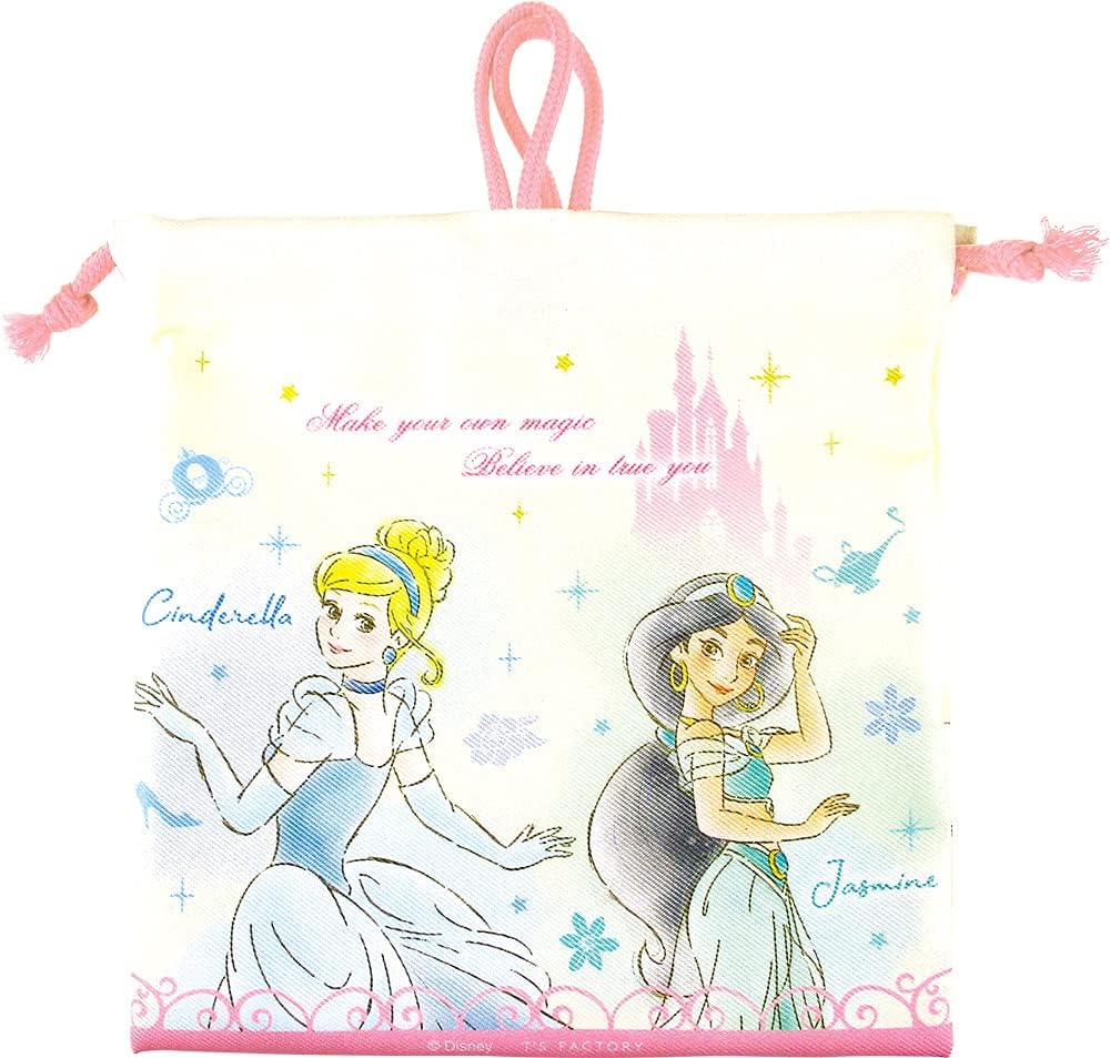 市場 ディズニープリンセス フラット カラフルアート ティーズファクトリー 小物入れ ディズニー 巾着袋 きんちゃくポーチ