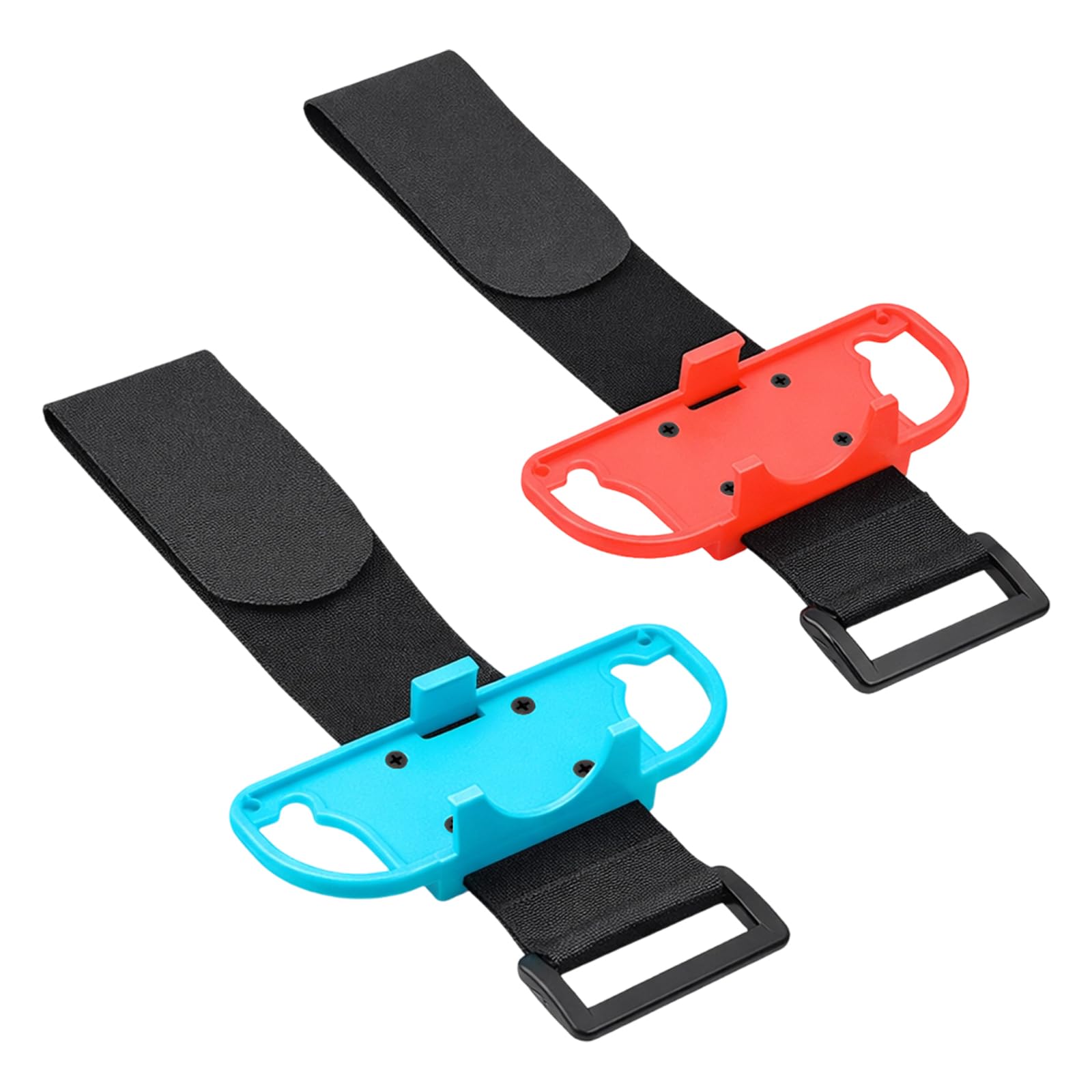 VBK 2 Pack Bracelets pour Dance, Sangle de Poignet Réglable Compatible avec Just Dance 2025 2024 2023 2022 2021 et Zumba, Bandes Brassard Élastique Réglable Adapté Adultes et Enfants, Rouge et Bleu - 2