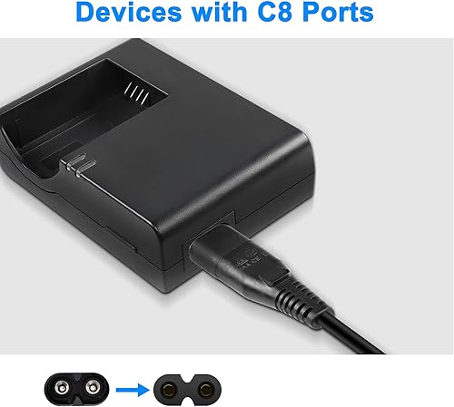 Miniatura 6 de MEIRIYFA Cable de alimentación IEC320 C8, cable de alimentación C8, enchufe macho desnudo, conector de extensión de extremo abierto para laptop,