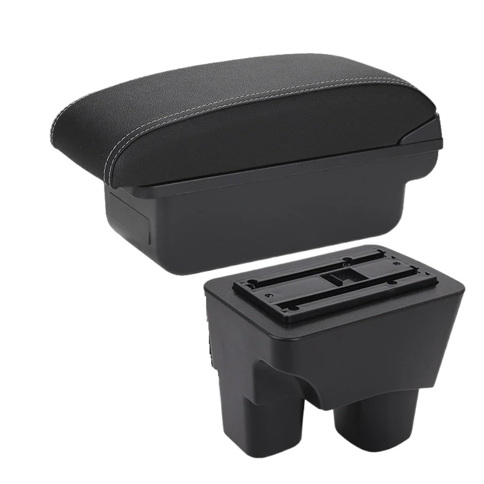 UMDJJU For Chevrolet For Onix 2020-2024 Car Armrest Storage Box Interior Retrofit Parts Accessories Car Centre Console Armrest Box(C3 Black white NoUSB)