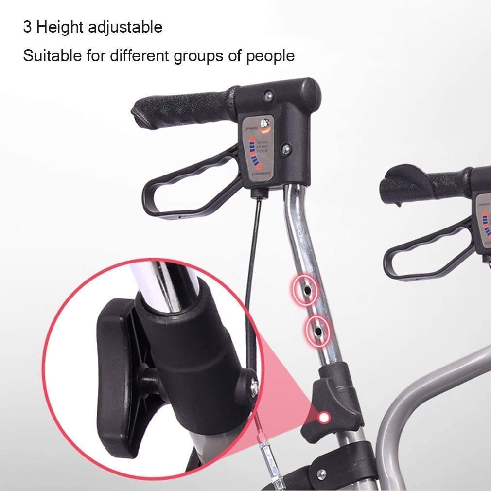 Chodzik Rollator, pomoc do chodzenia na kółkach medycznych, super lekki chodzik aluminiowy, mobilny przenośny chodzik z 4-kołowym chodzikiem dla seniorów Interesting