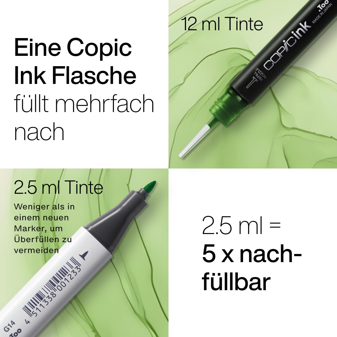 COPIC Classic Set "Architektur Farben", 12er Set im Wallet, Twin Marker mit einer mittelbreiten und einer feinen Spitze