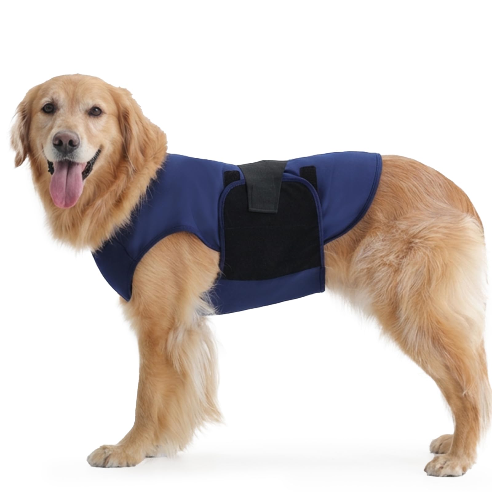 Photo 1 of IECOii Dog Anxiety Vest, Breathable Anxiety Relief Wrap, Dark Blue, Size XL