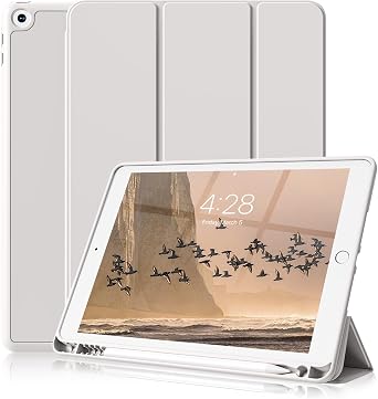 Case for iPad Air 3 10.5-Inch 2019, 3rd Generation with Pencil Holder, Slim Tablet Cover with Soft TPU Back, Auto Wake/Sleep for iPad 10.5 Inch Air 3 Gray