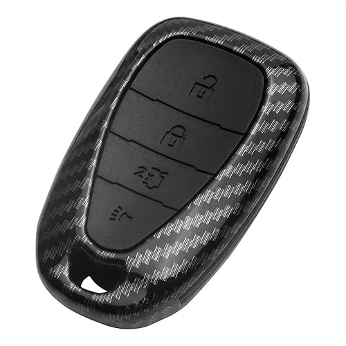 Miniatura 8 de TANGSEN Funda para llavero compatible con Chevrolet Chevy Chevrolet Camaro, Cruze, Malibu, Sonic 4 botones sin llave, control remoto de entrada sin