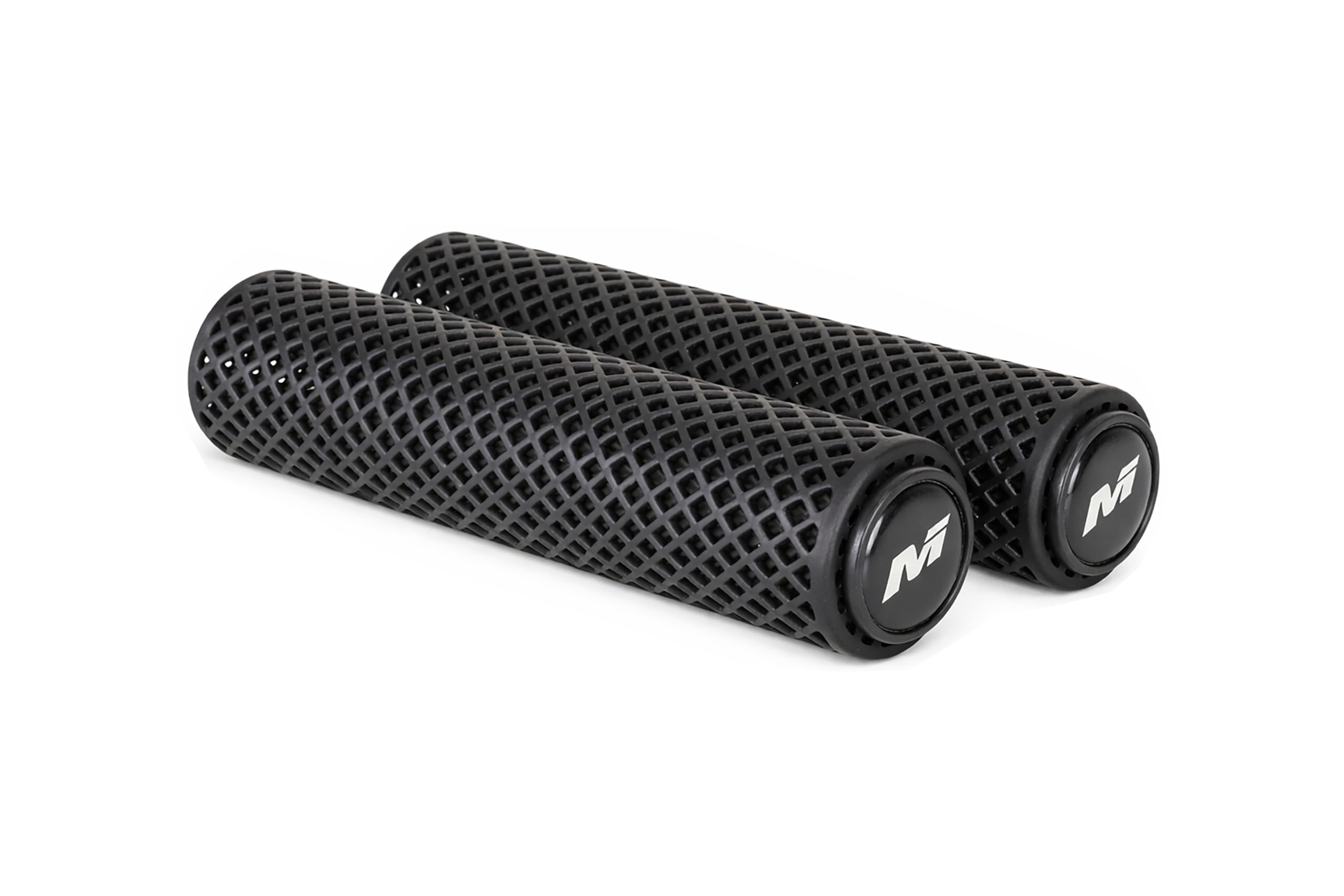 Massi Neogrip 3D Puños de Bicicleta, Negro, Impresos en 3D, Material Técnico de Alta Resistencia, Absorción de Vibraciones